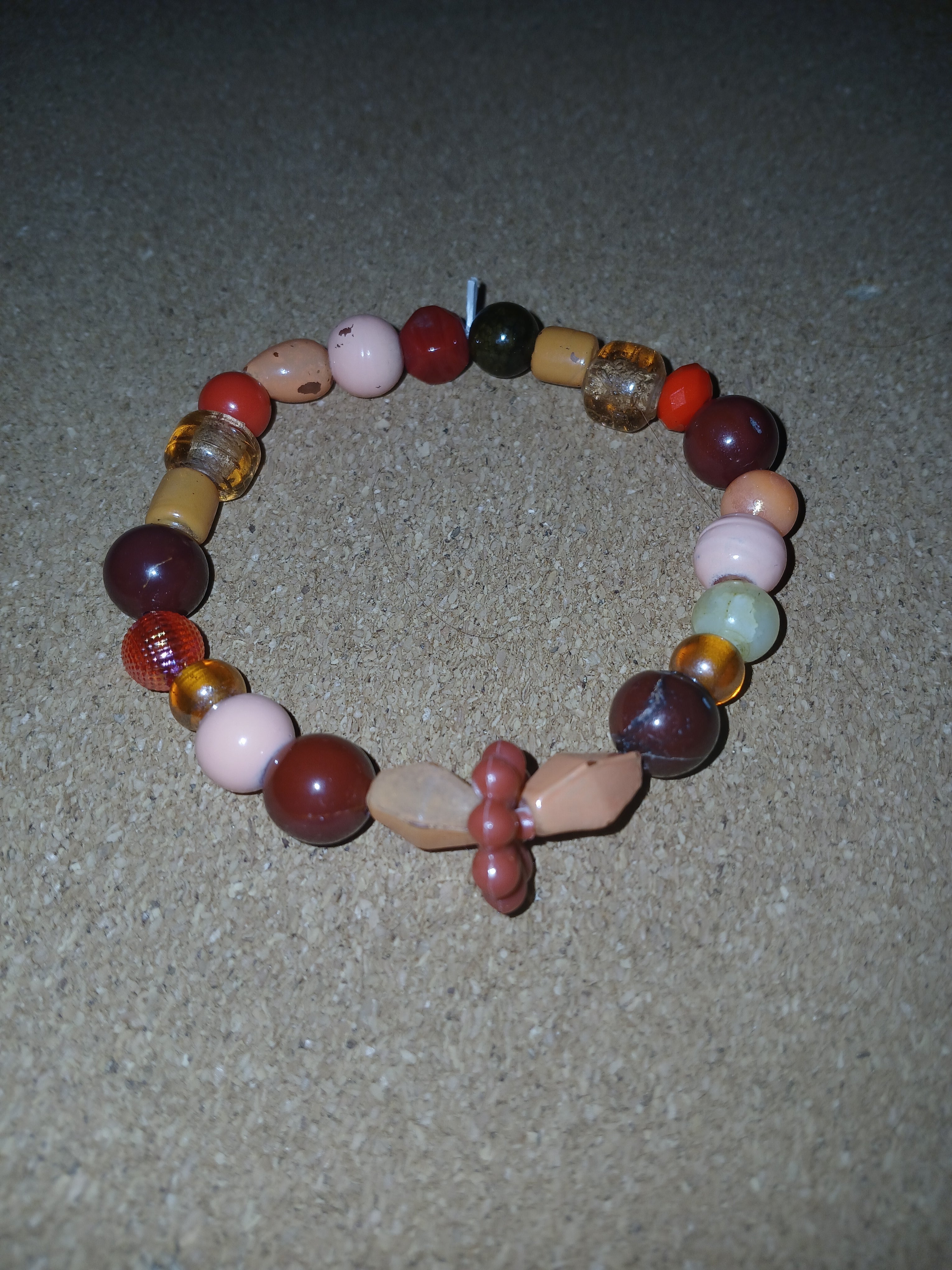 Glass bead bracelet